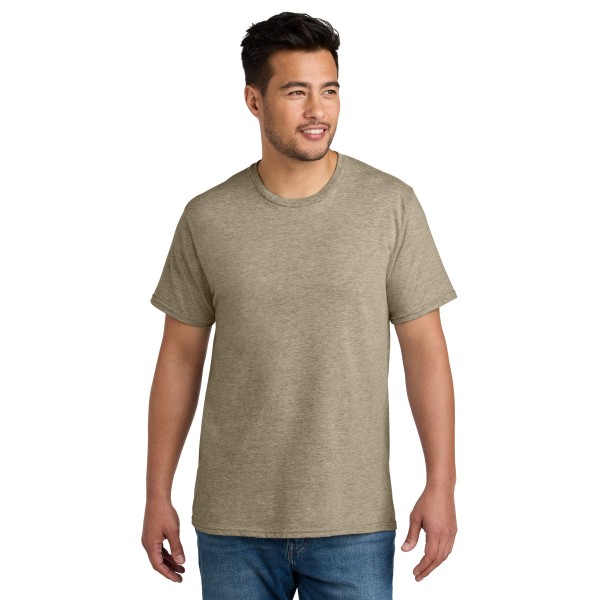 PC340 Port & Co Desert Tan Heather