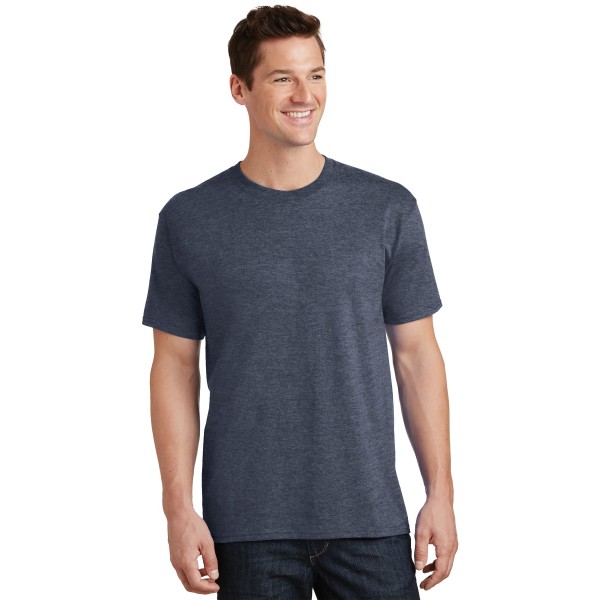 PC54T Port & Co Heather Navy