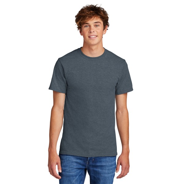 PC55 Port & Co Heather Navy