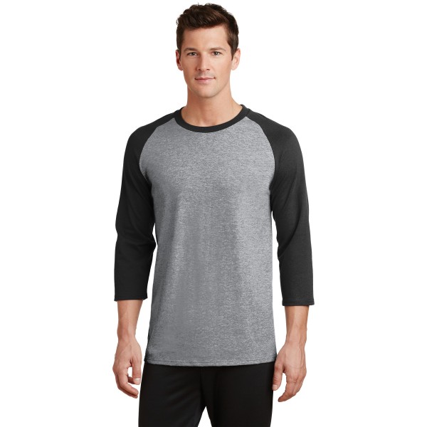 PC55RS Port & Co Athletic Heather/ Jet Black