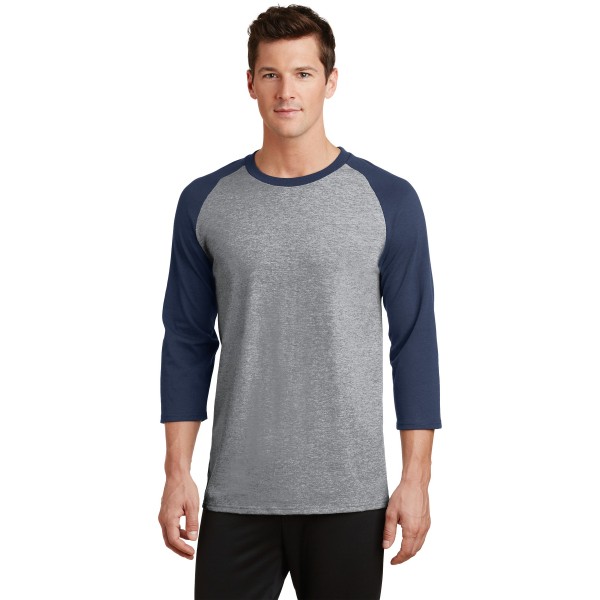 PC55RS Port & Co Athletic Heather/ Navy