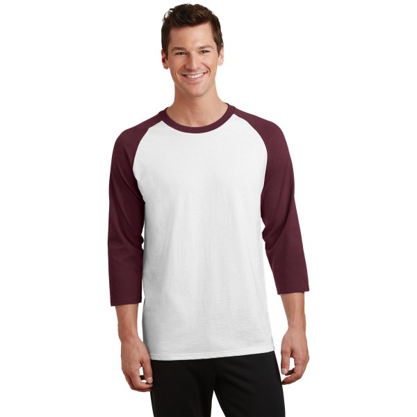 PC55RS Port & Co White/ Athletic Maroon