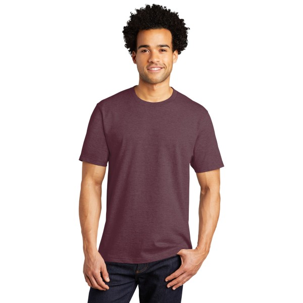 PC600 Port & Co Heather Athletic Maroon