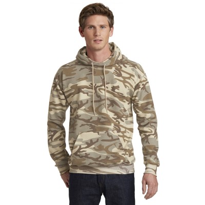 Port & Co PC78HC Core Fleece Camo Pullover Hooded Sweatshirt