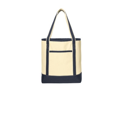 Port Authority BG413 Natural/ Navy