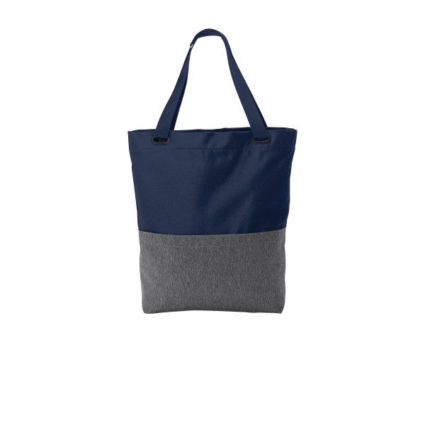 BG418 Port Authority Heather Grey/ River Blue Navy