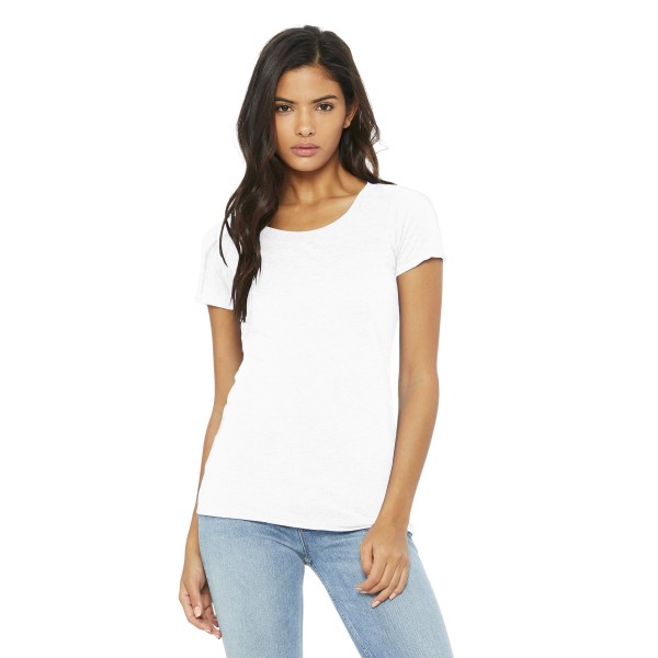 BC8413 Bella + Canvas Solid White Triblend