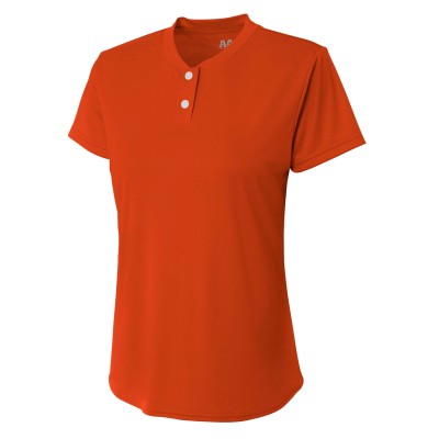 A4 NG3143 Girl's Tek 2-Button Henley