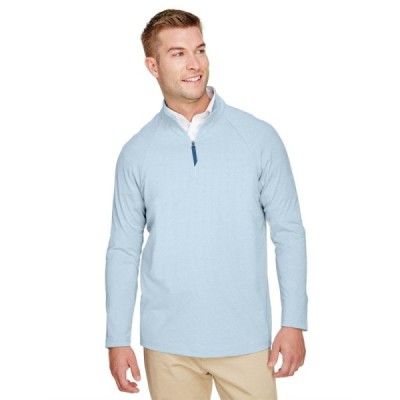 Devon & Jones DG480 CrownLux Performance Clubhouse Micro-Stripe Quarter-Zip Pullover