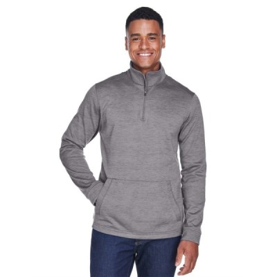 Devon & Jones DG798 Newbury Melange Fleece Quarter-Zip Pullover