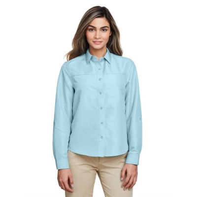 Harriton M580LW Women's Key West Long Sleeve Performance Staff Shirt