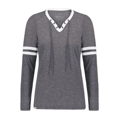 Holloway 223246 Eco Revive Women's Monterey Long Sleeve V-Neck T-Shirt