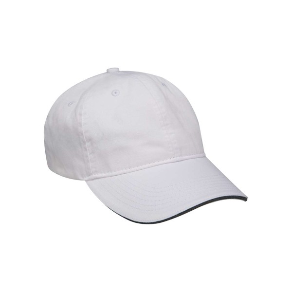 LP107 Adams Headwear White/ Black