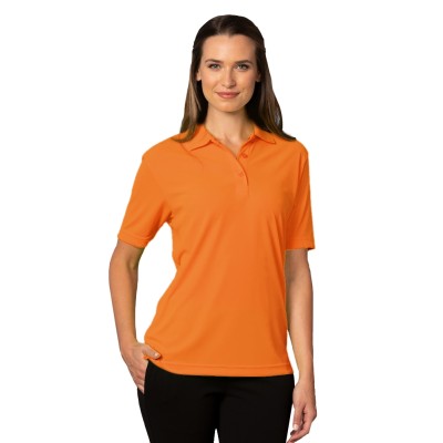 Blue Generation BG6510 Women's Hi-Visibility Short-Sleeve Wicking Pique Polo