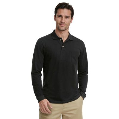 Blue Generation BG7208 Unisex Adult Superblend L/S Pocketed Polo