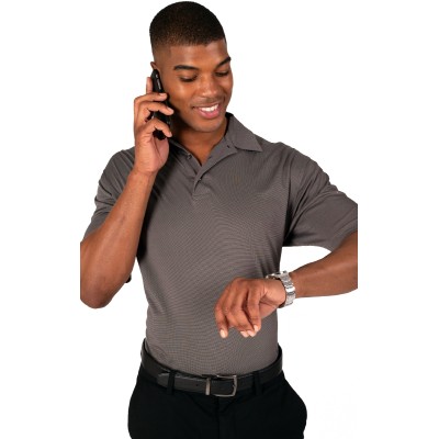 Blue Generation BG7232 Men's Short-Sleeve Nailhead Polo