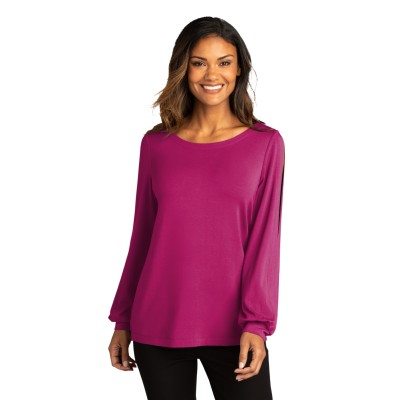 Port Authority LK5600 Women's Luxe Knit Jewel Neck Top
