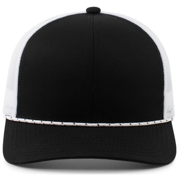 104BR Pacific Headwear BLACK/WHITE/BLACK