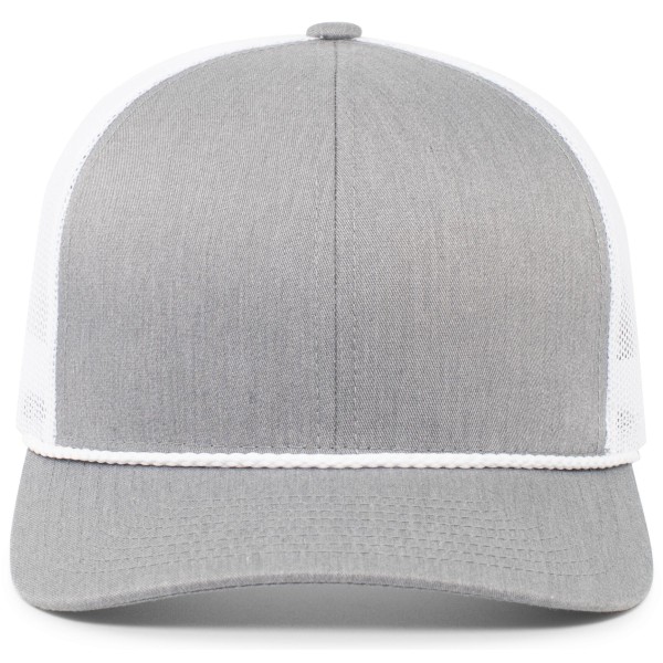 104BR Pacific Headwear HEATHER GREY/WHITE/HEATHER GRE