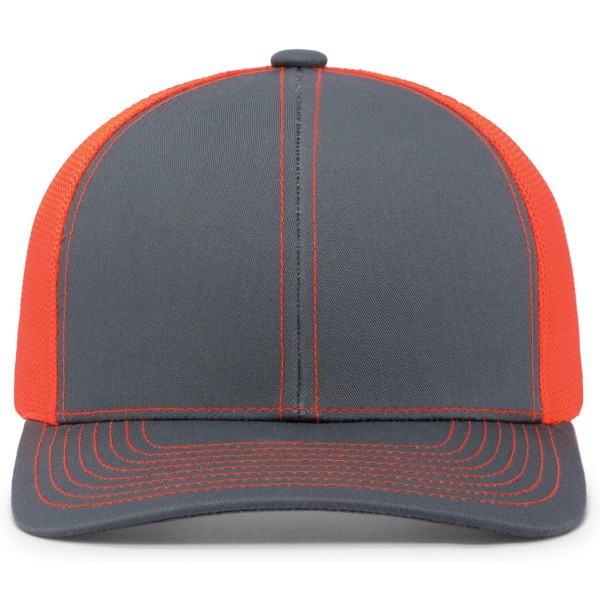 104C Pacific Headwear GRAPHITE/NEON ORANGE/GRAPHITE