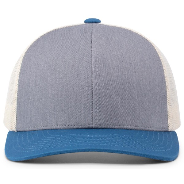 104C Pacific Headwear HEATHER GREY/BEIGE/OCEAN BLUE