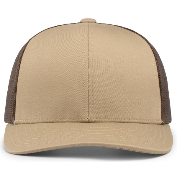 104C Pacific Headwear KHAKI/BROWN/KHAKI
