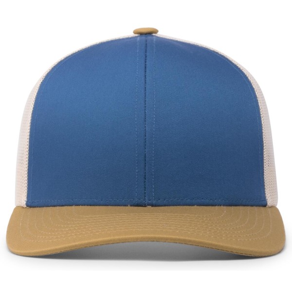 104C Pacific Headwear OCEAN BLUE/BEIGE/AMBER GOLD