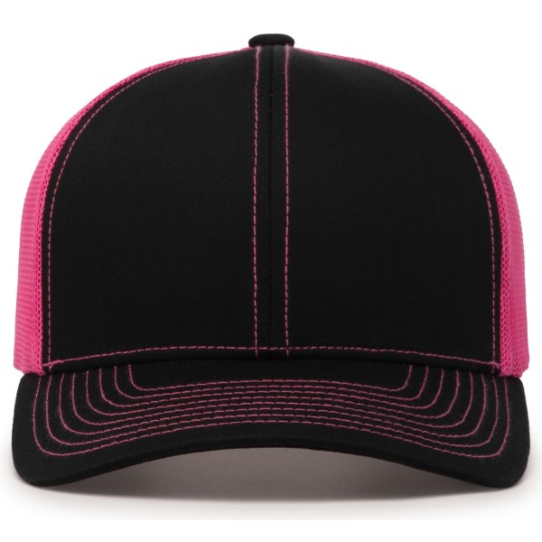 104C Pacific Headwear BLACK/PINK/BLACK