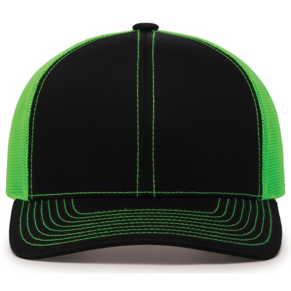 104C Pacific Headwear BLACK/NEON GREEN/BLACK