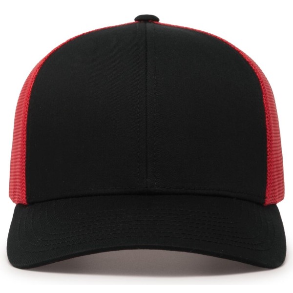 104C Pacific Headwear BLACK/RED/BLACK