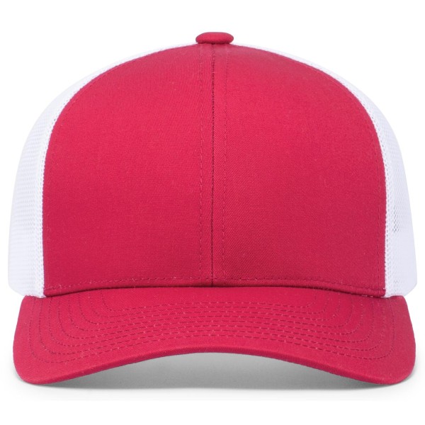 104C Pacific Headwear CARDINAL/WHITE/CARDINAL