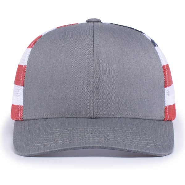 104P Pacific Headwear HEATHER GREY/USA/HEATHER GREY