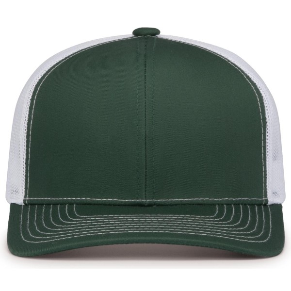 104S Pacific Headwear DARK GREEN/WHITE/DARK GREEN