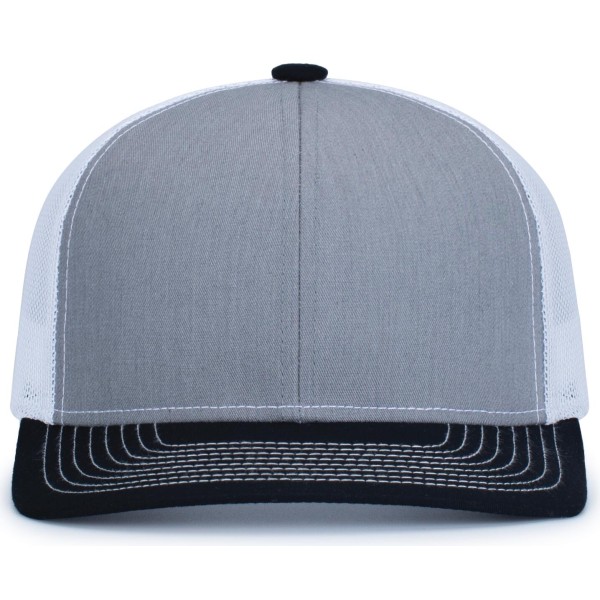 104S Pacific Headwear HEATHER GREY/WHITE/BLACK