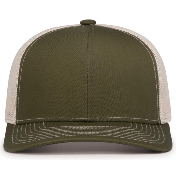 104S Pacific Headwear MOSS GREEN/BEIGE/MOSS GREEN