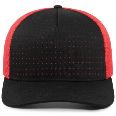 Pacific Headwear 105P BLACK/RED/BLACK