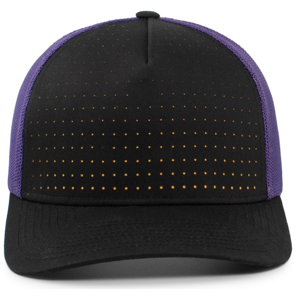 105P Pacific Headwear BLACK/PURPLE/GOLD