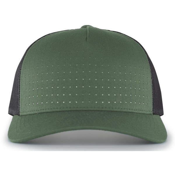 105P Pacific Headwear ARMY/LIGHT CHARCOAL/WHITE