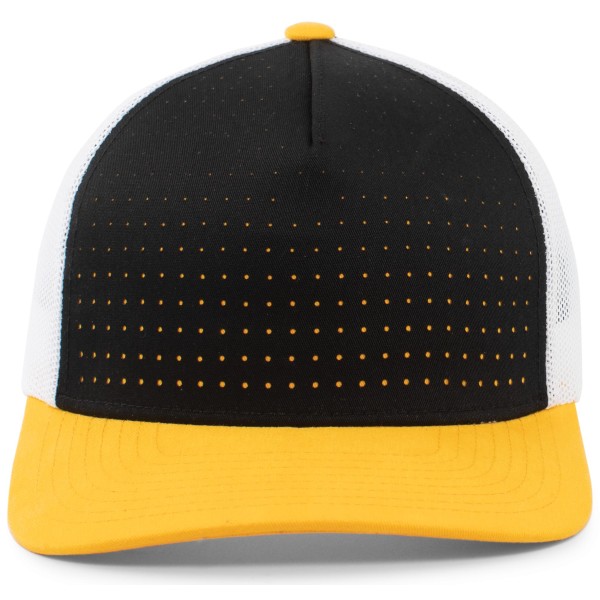 105P Pacific Headwear BLACK/WHITE/GOLD