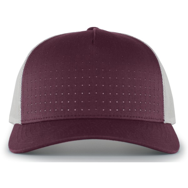 105P Pacific Headwear DARK MAROON/SILVER/DARK MAROON