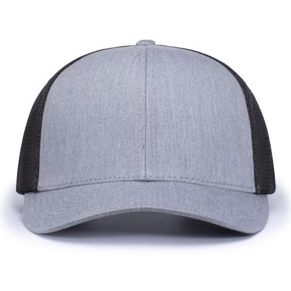 110F Pacific Headwear HEATHER GREY/LT CHARCOAL/HEATH