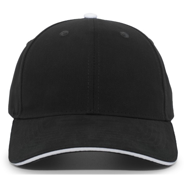 121C Pacific Headwear BLACK/WHITE