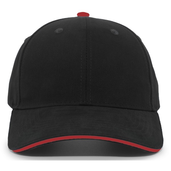 121C Pacific Headwear BLACK/RED