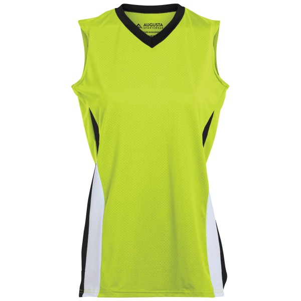 1355 Augusta Sportswear LIME/BLACK/WHITE