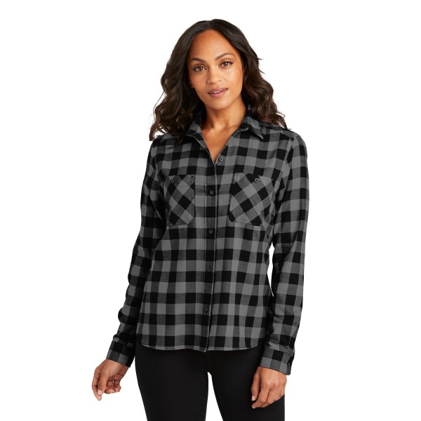 LW669 Port Authority Grey/ Black Buffalo Check
