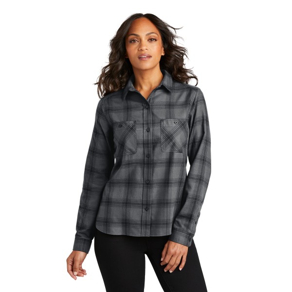 LW669 Port Authority Grey/ Black Open Plaid