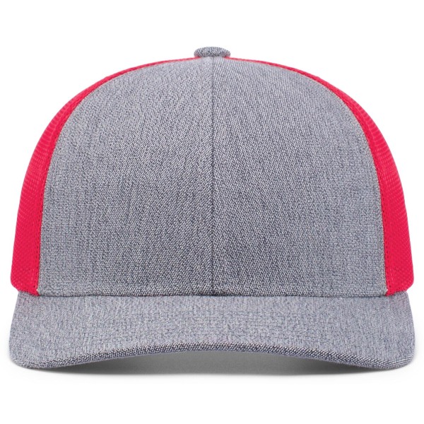 210C Pacific Headwear GREY HEATHER/RED/GREY HEATHER