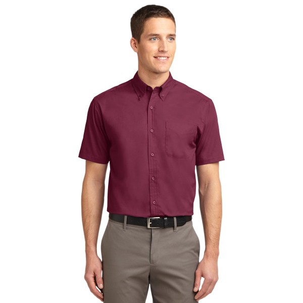 S508 Port Authority Burgundy/ Light Stone