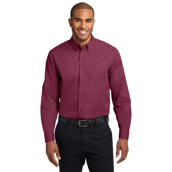 S608 Port Authority Burgundy/ Light Stone