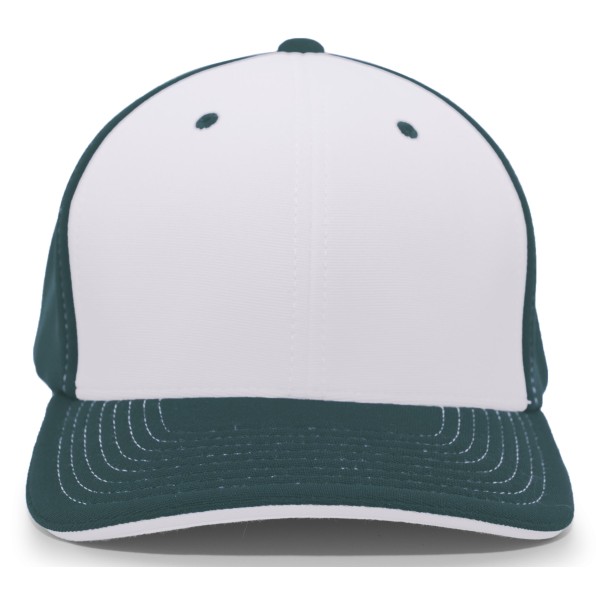 398F Pacific Headwear SILVER/DARK GREEN/DARK GREEN
